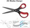 Titanium Non-Stick Scissors, Professional Stainless Steel Comfort Grip, All-Purpose, Straight Office Craft Scissors for DIY(Red/Black)